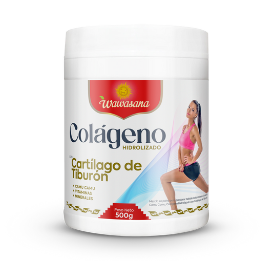 Colágeno Con Cartílago De Tiburón 500gr Wawasana