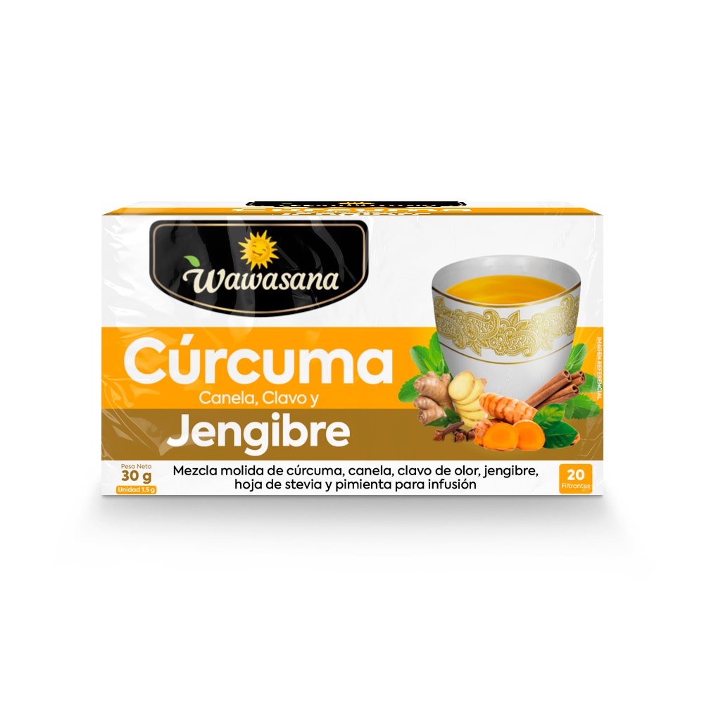 Cúrcuma, Canela, Clavo y Jengibre